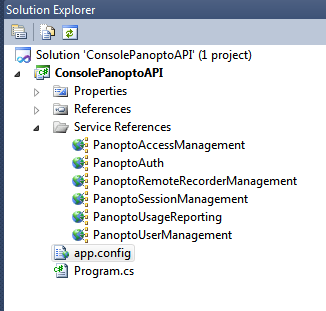 Double click on app.config in the Solutions Explorer
